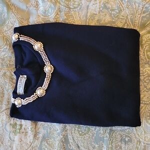 GLORIA SACHS EMBELLISHED CASHMERE SWEATER